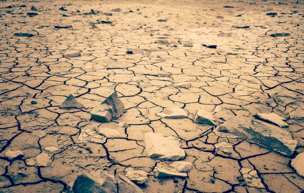 Heat cracked earth